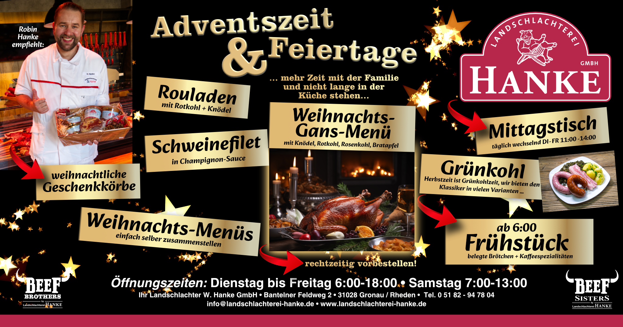 Hanke Weihnachts Menues