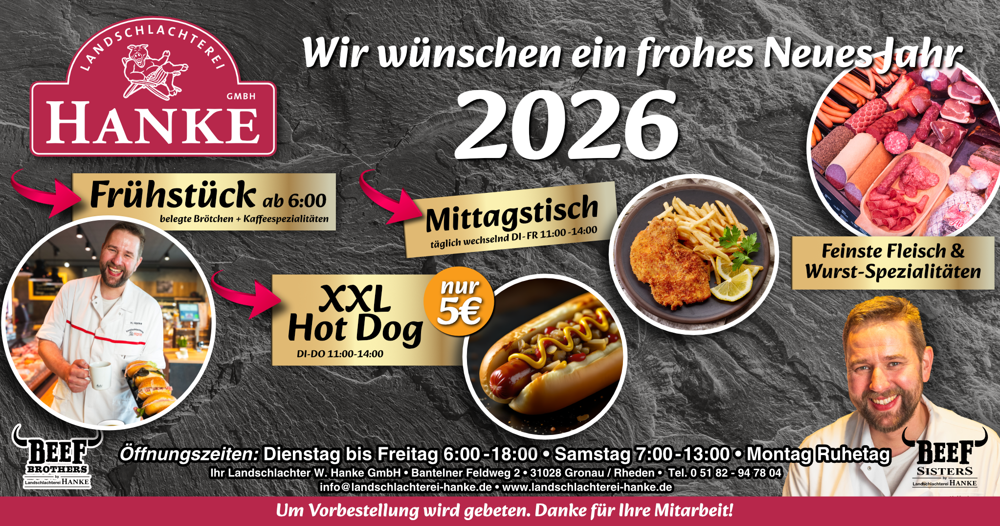 Familie Hanke wünscht ein Frohes Neues Jahr 2026