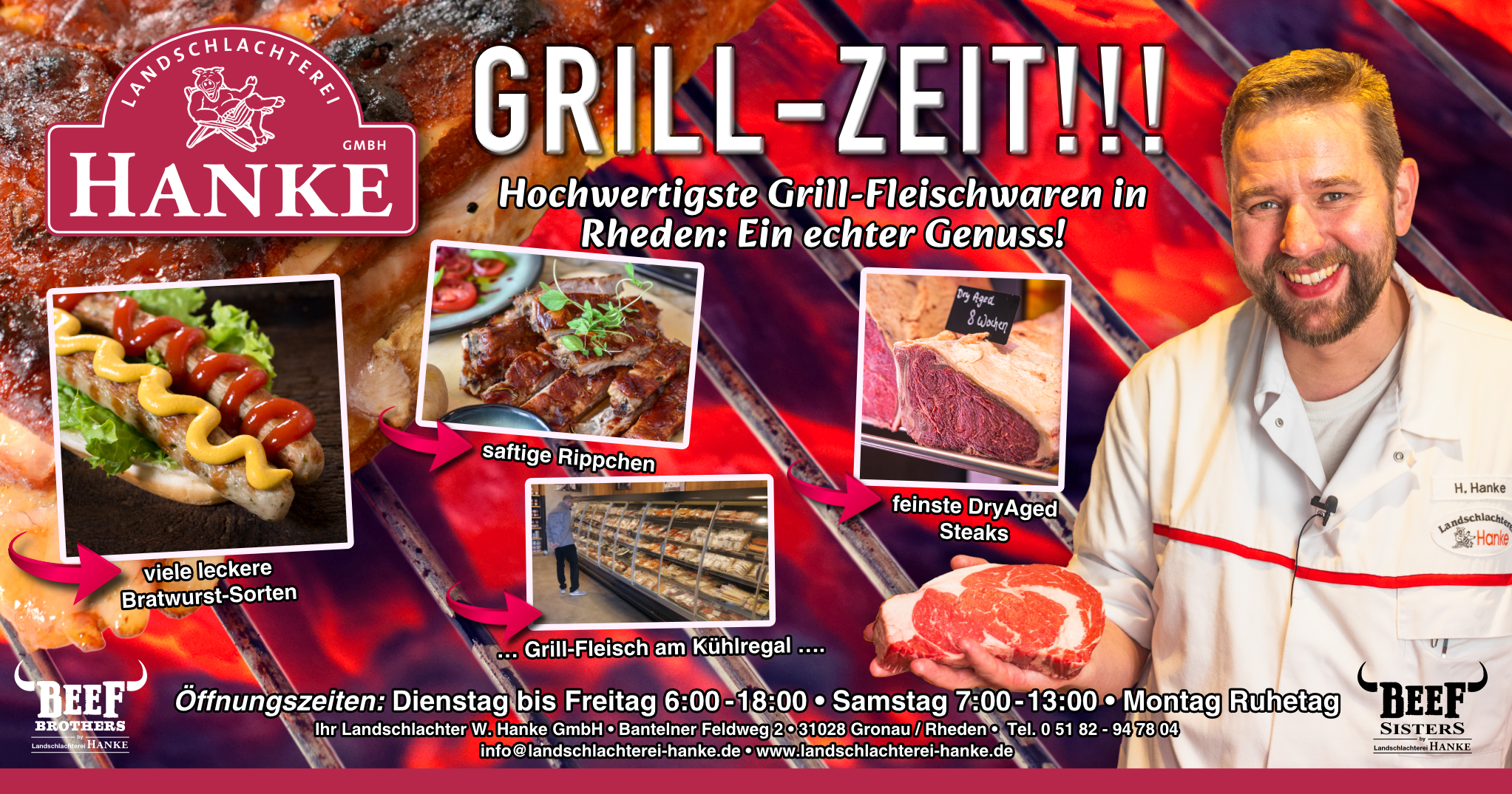 Die Grillzeit beginnt bei Hanke