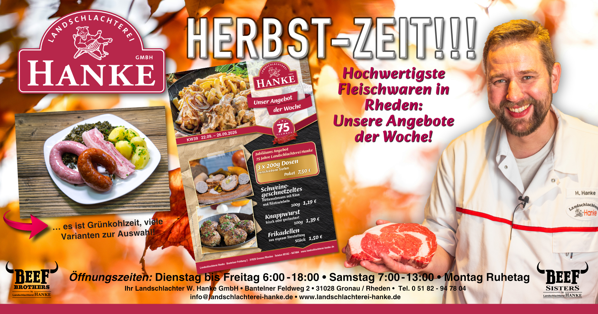 Landschlachterei Hanke Herbstangebote 